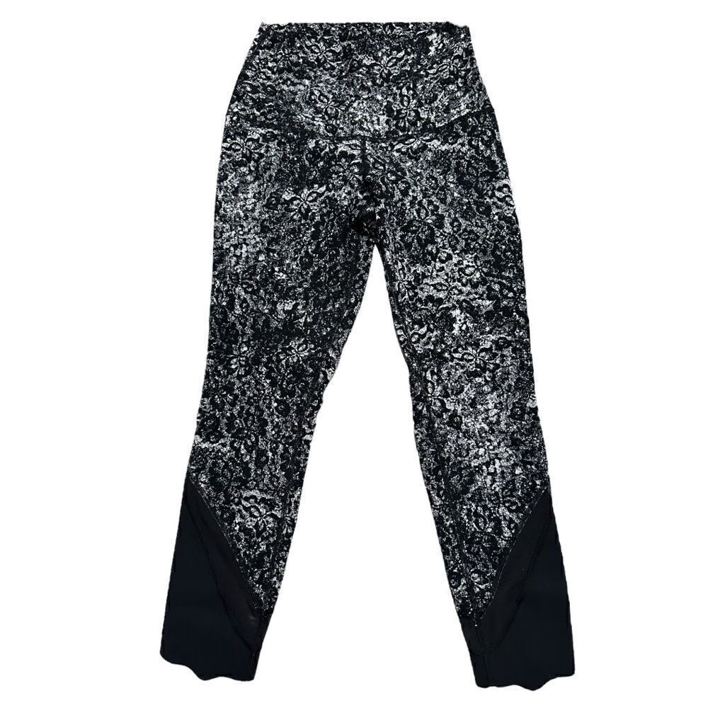Wunder Under High Rise Crop Scallop Luxtreme Achromatize Ice Grey/Black Leggings